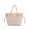 Louis Vuitton Neverfull MM Damier Azur Beige Tote Bag