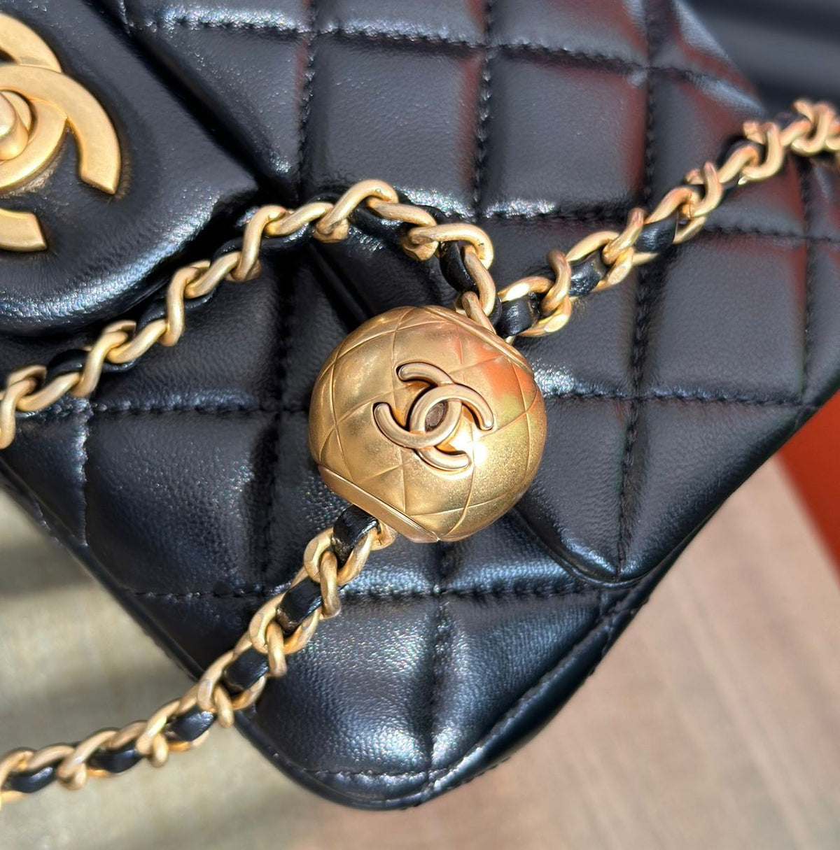 Chanel Pearl Crush Mini Flap Bag - Black