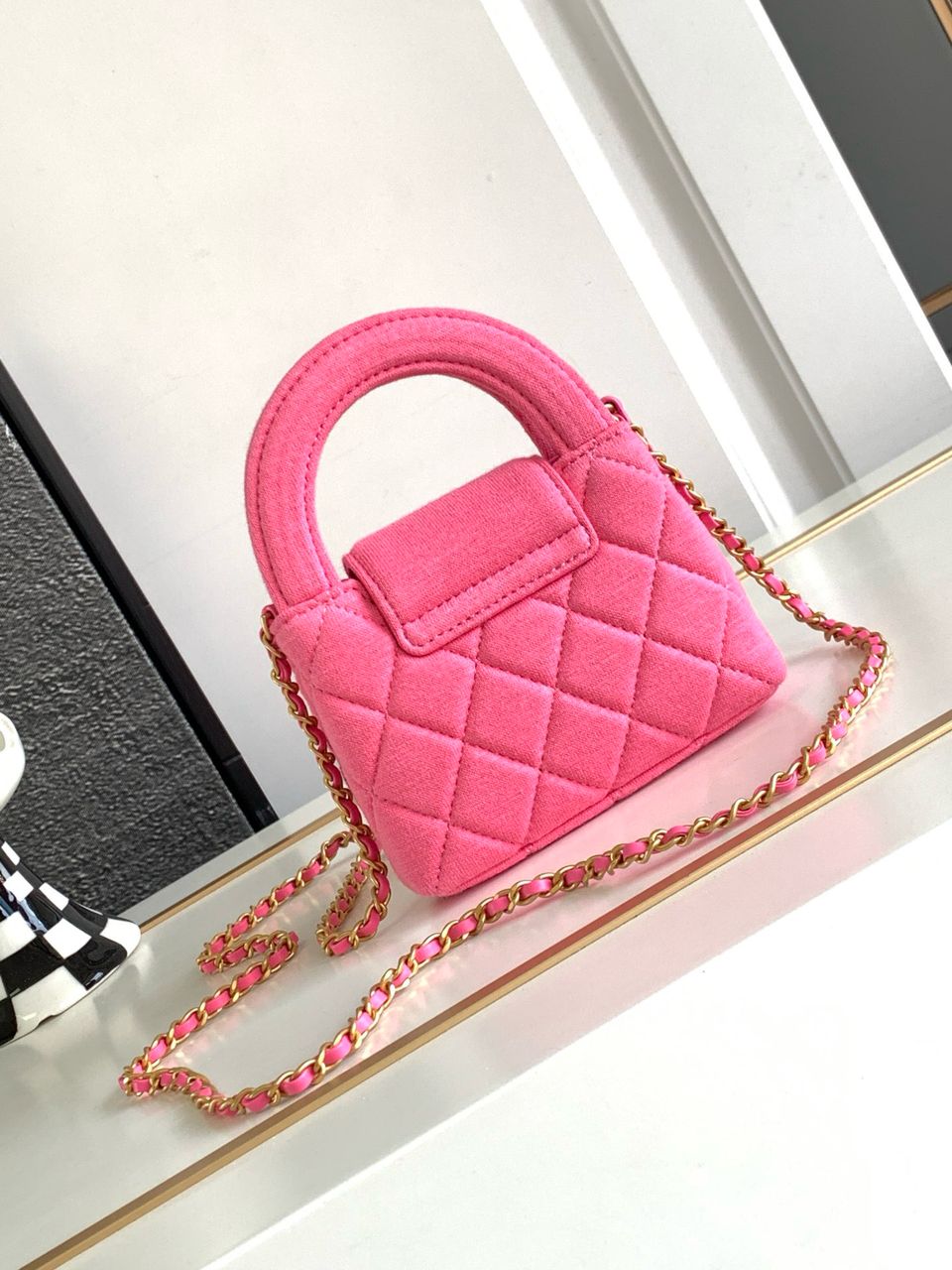 Chanel Mini Nano Jersey Kelly Handbag - Pink