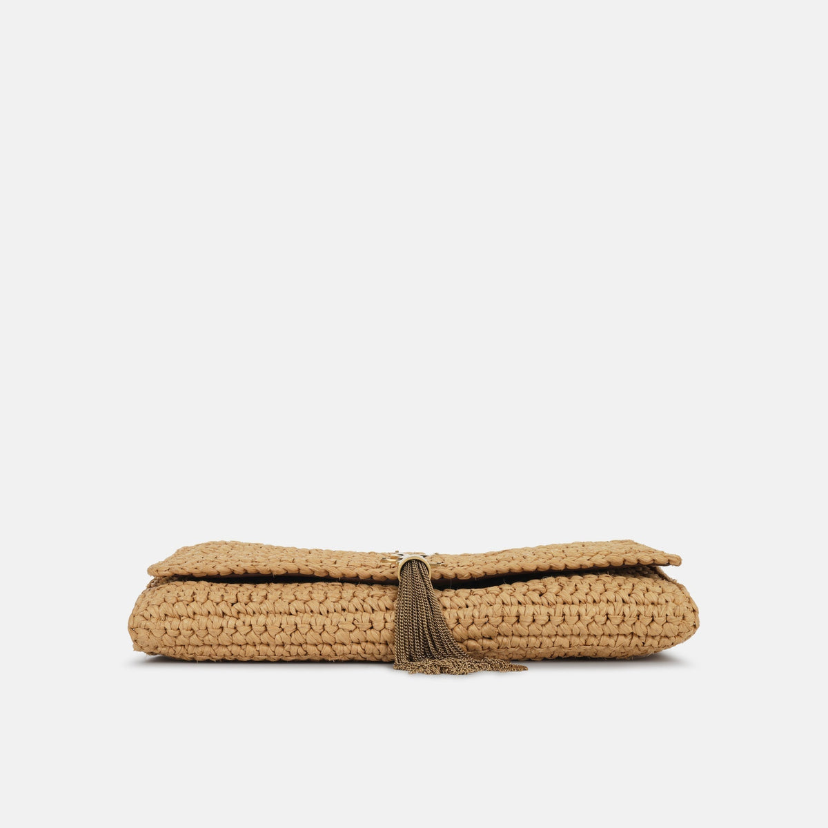 YSL Kate 99 Tassel in Raffia Shoulder Bag
