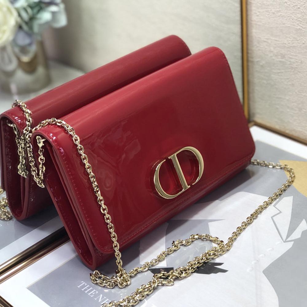 Dior 30 Montaigne Pouch - Cherry Red