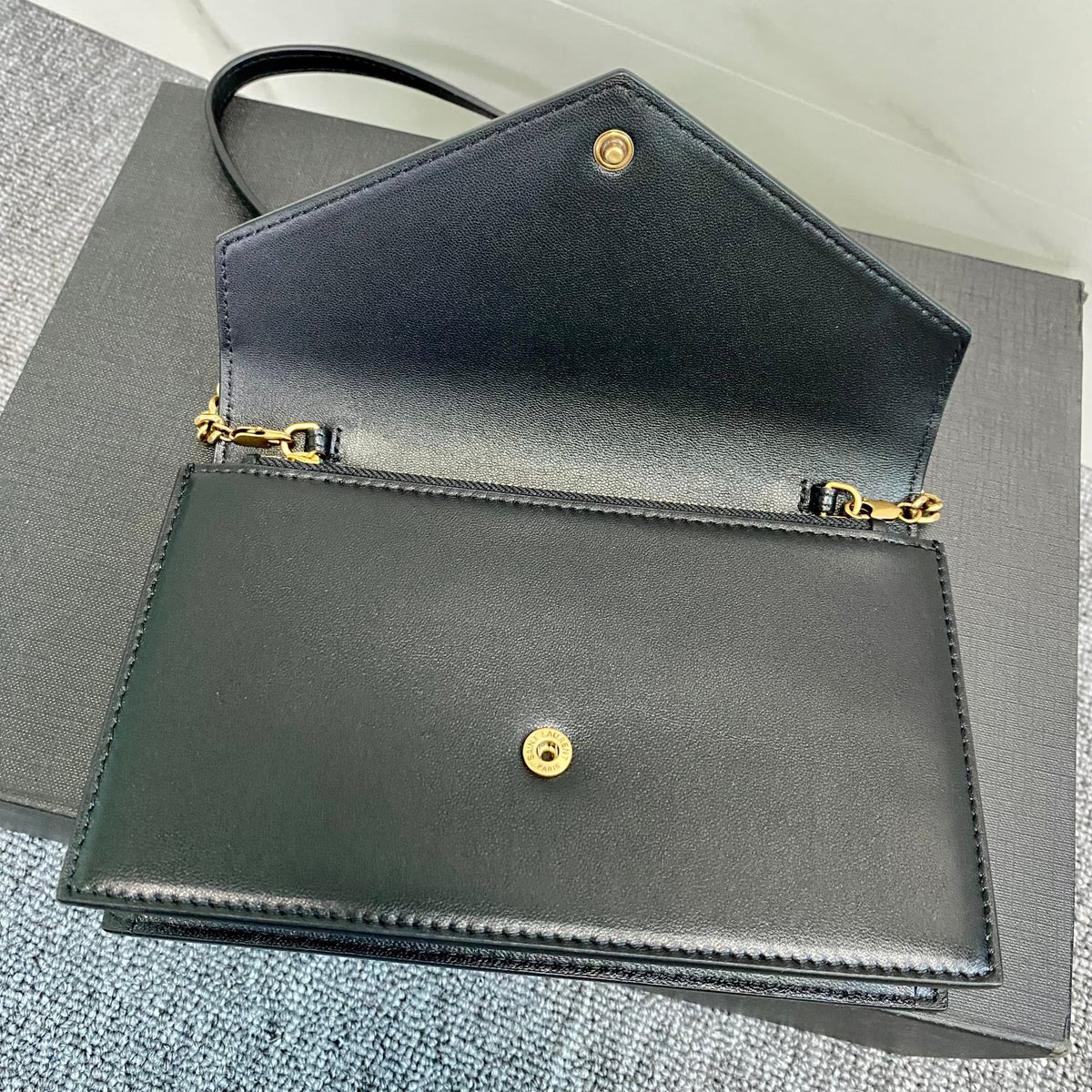 YSL Cassandra Shoulder Black Bag