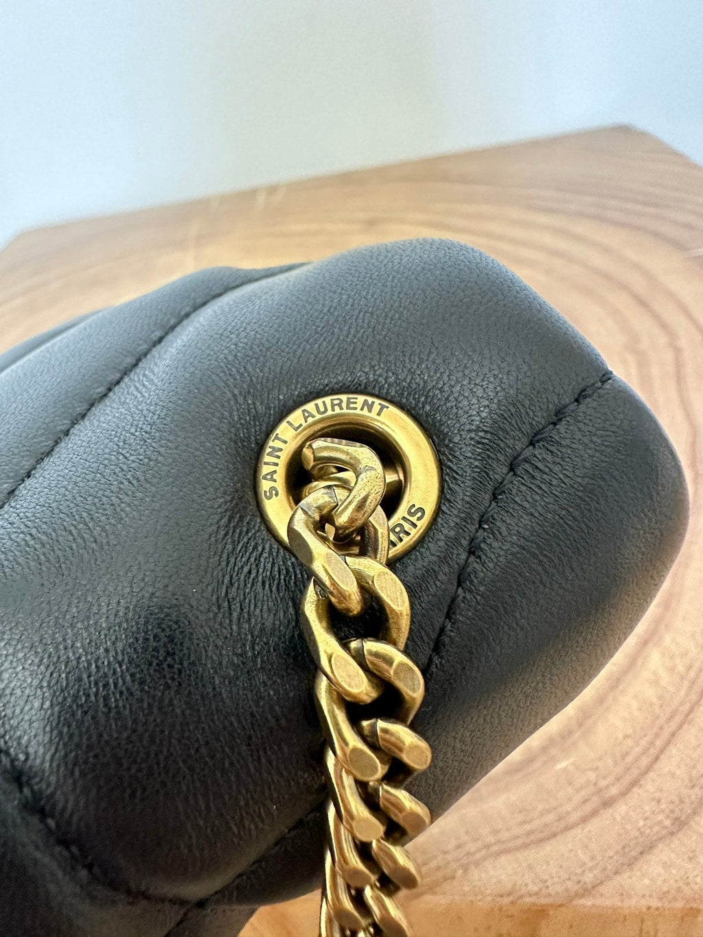 YSL | Loulou Puffer Toy Bag in Quilted Lambskin Gold Hardware Size 23x15.5x8.5 - Black