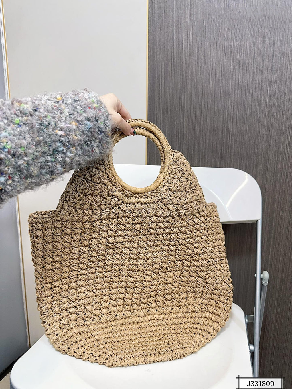 YSL Saint Laurent Summer Raffia Tote Bag