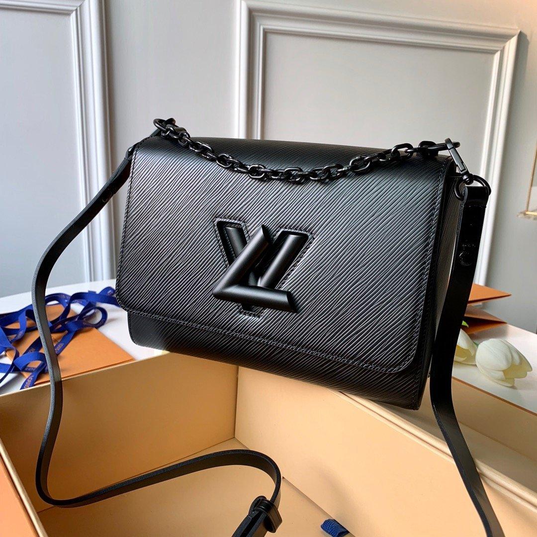 Louis Vuitton Twist MM Black Handbag