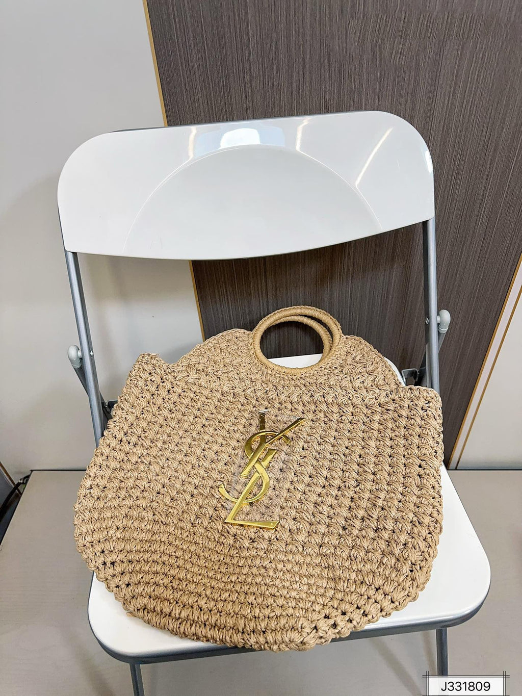 YSL Saint Laurent Summer Raffia Tote Bag