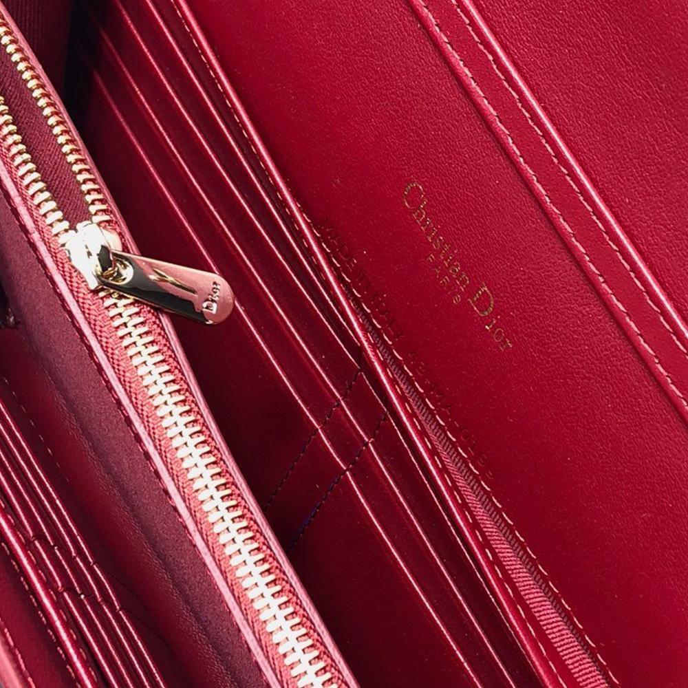 Dior 30 Montaigne Pouch - Cherry Red