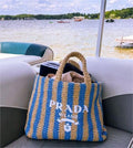 Prada Raffia Bag - Blue