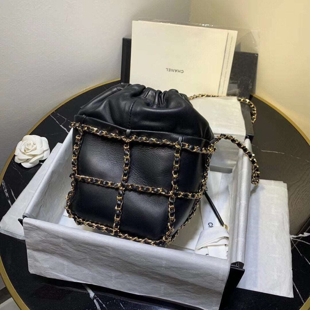 Chanel Bucket Chain Drawstring Bag 2021 - Matte Pink