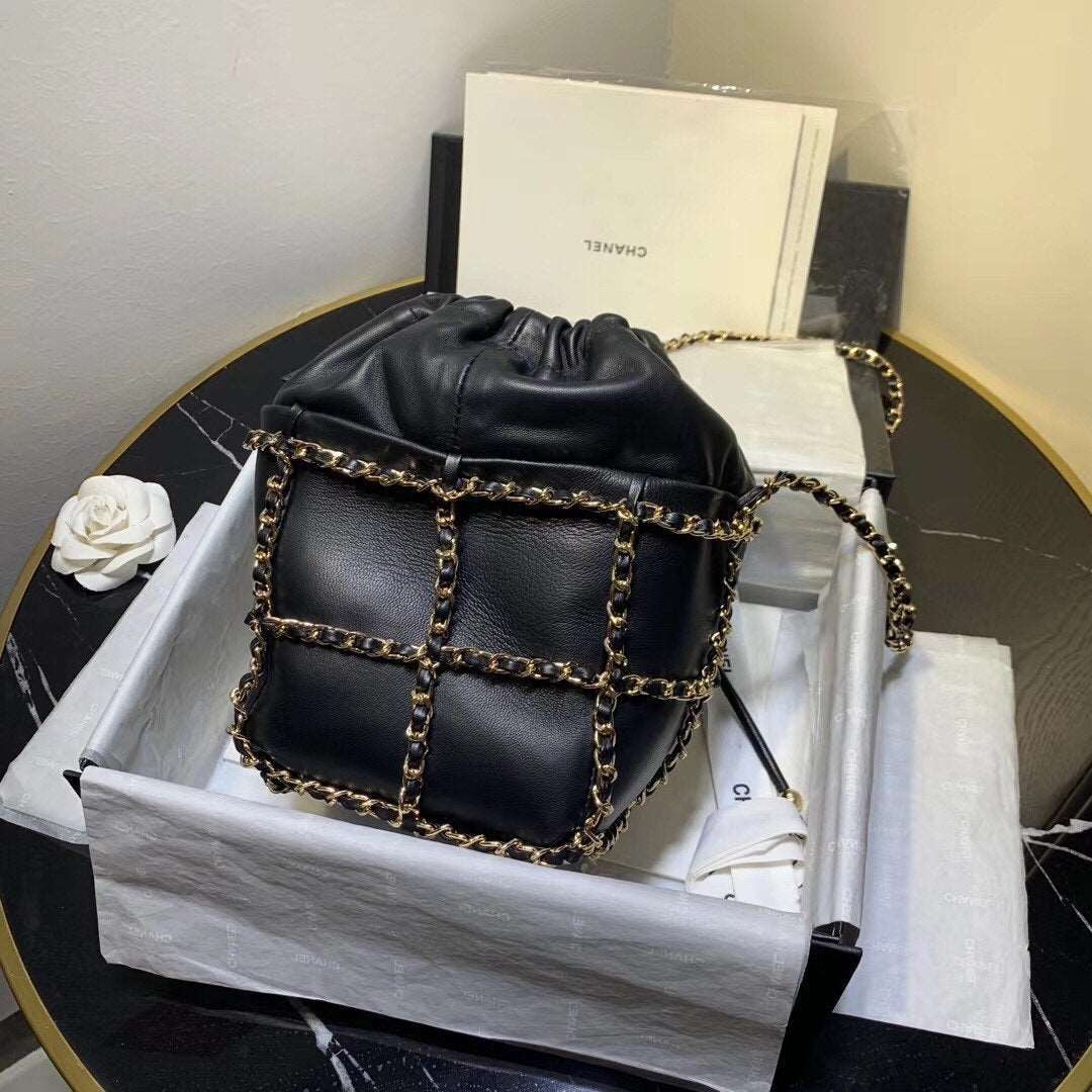Chanel Bucket Chain Drawstring Bag 2021 - Matte Pink