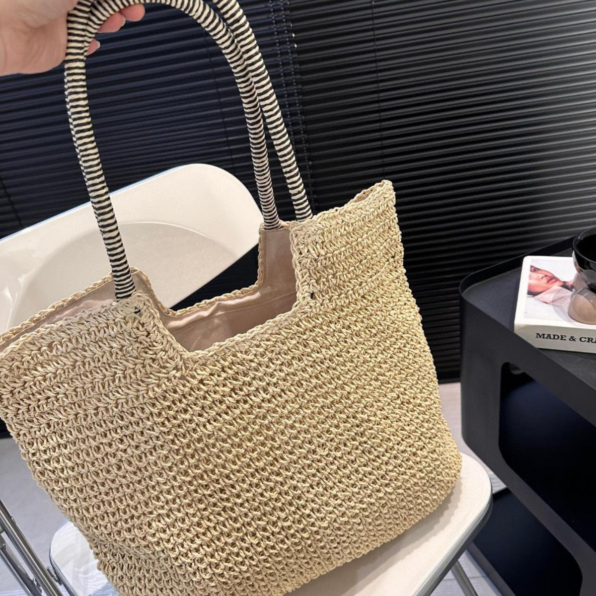 Saint Laurent YSL Raffia Bag