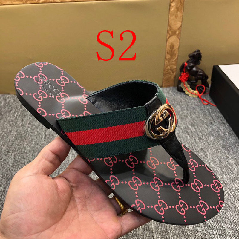 YGS011 Unisex Leather Slippers