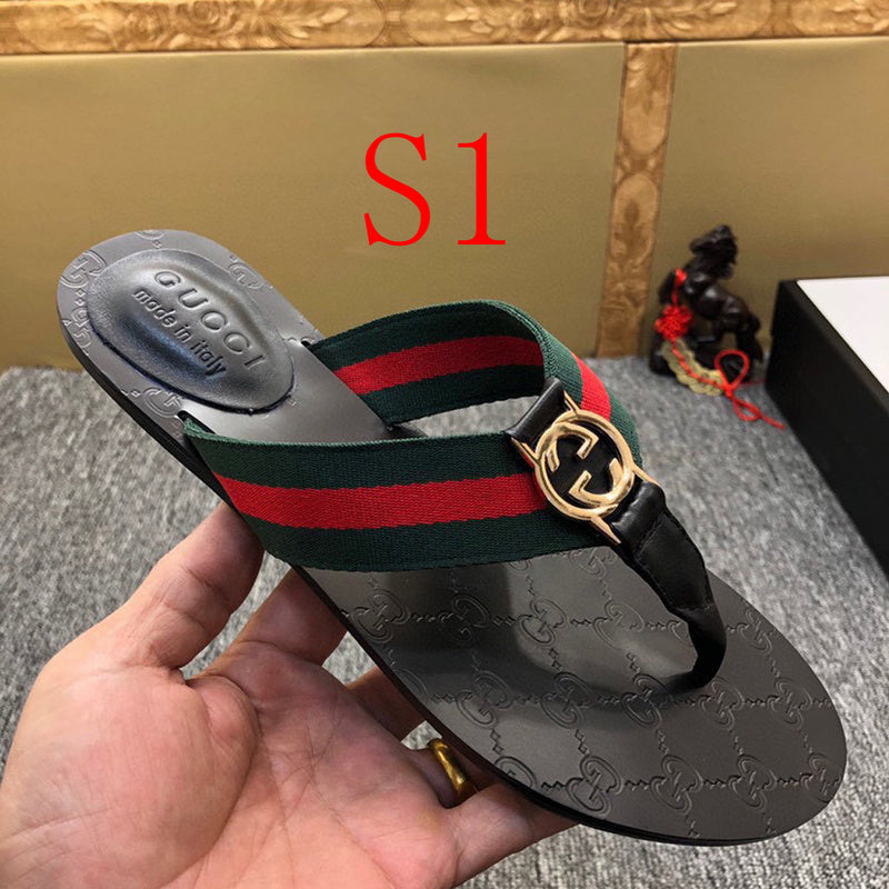 YGS011 Unisex Leather Slippers