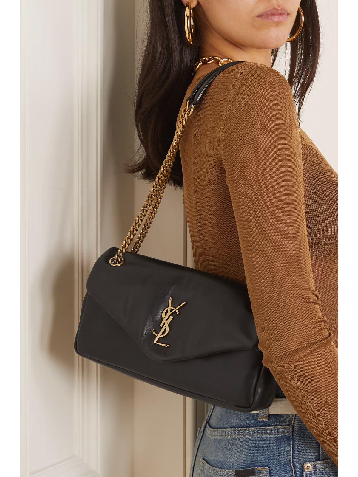 YSL Saint Laurent's 'Calypso' Bag - Black