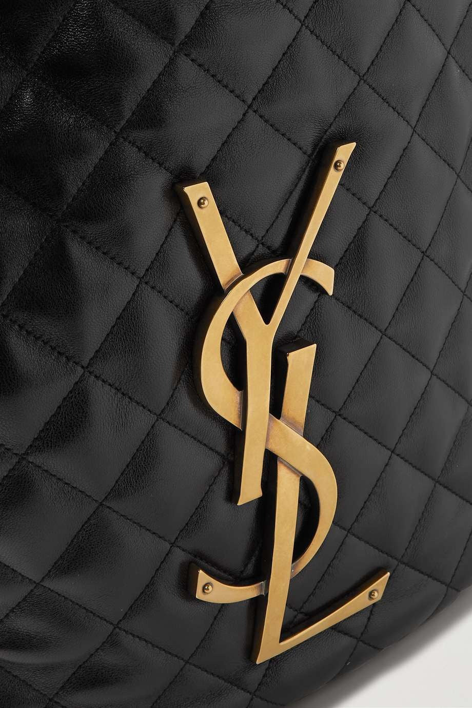 Saint Laurent Icare Extra Large Embellished Quilted Leather Tote - Black