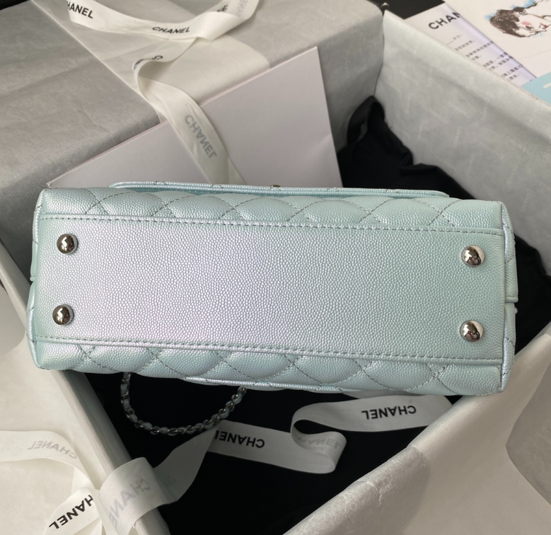 Chanel Coco Handle Bag 92990 23cm - Blue