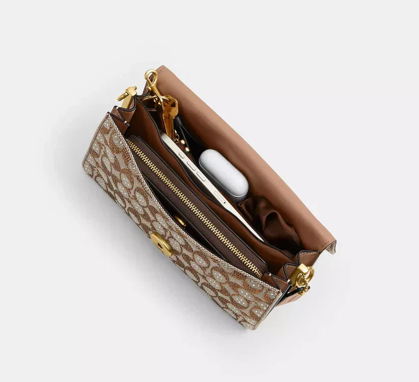 Coach Tabby Shoulder Bag 26 - Crystal Signature Jacquard
