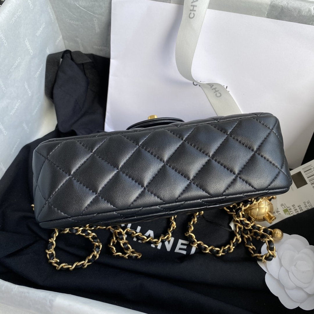 Chanel Pearl Crush Mini Flap Bag - Black
