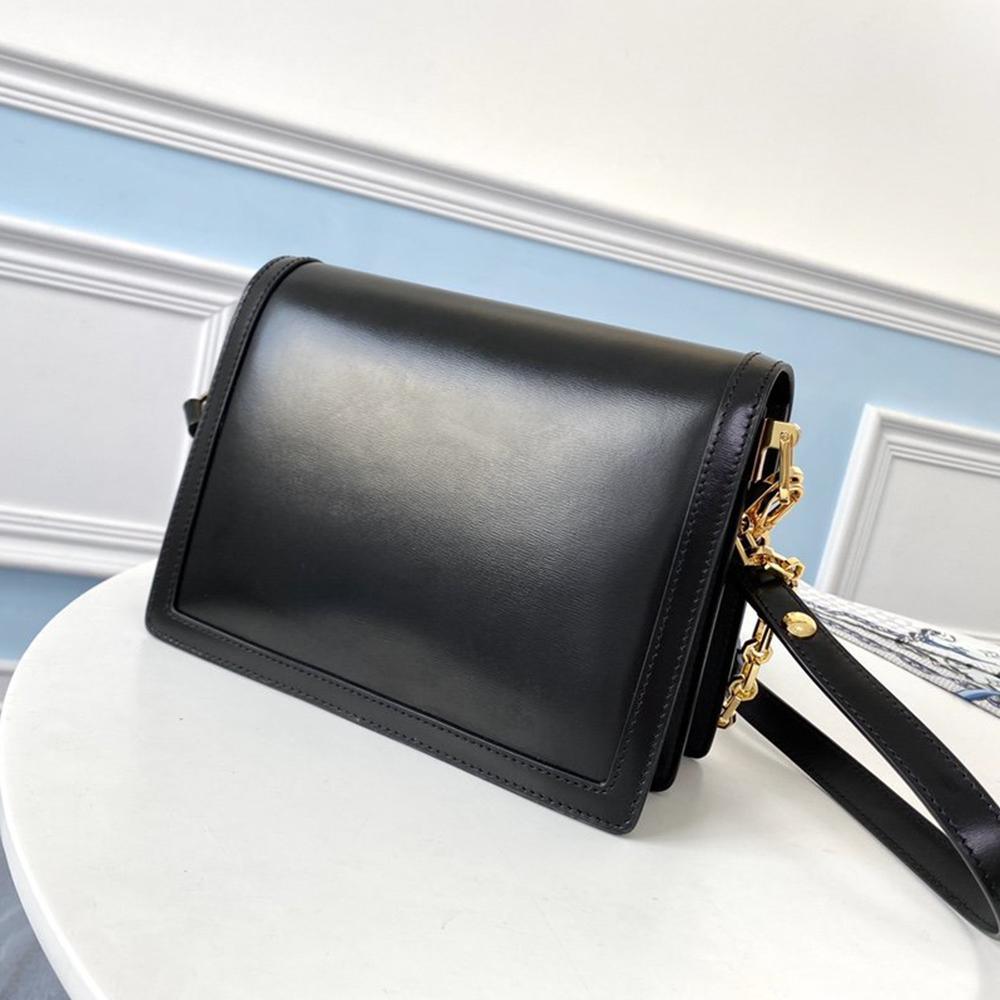 LV Dauphine MM Black Smooth Handbag