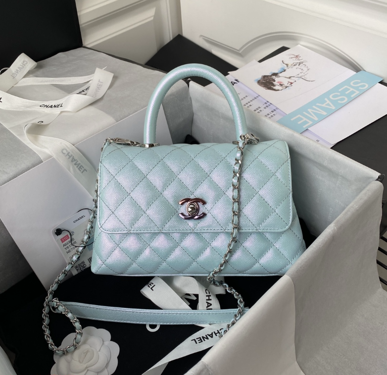 Chanel Coco Handle Bag 92990 23cm - Blue