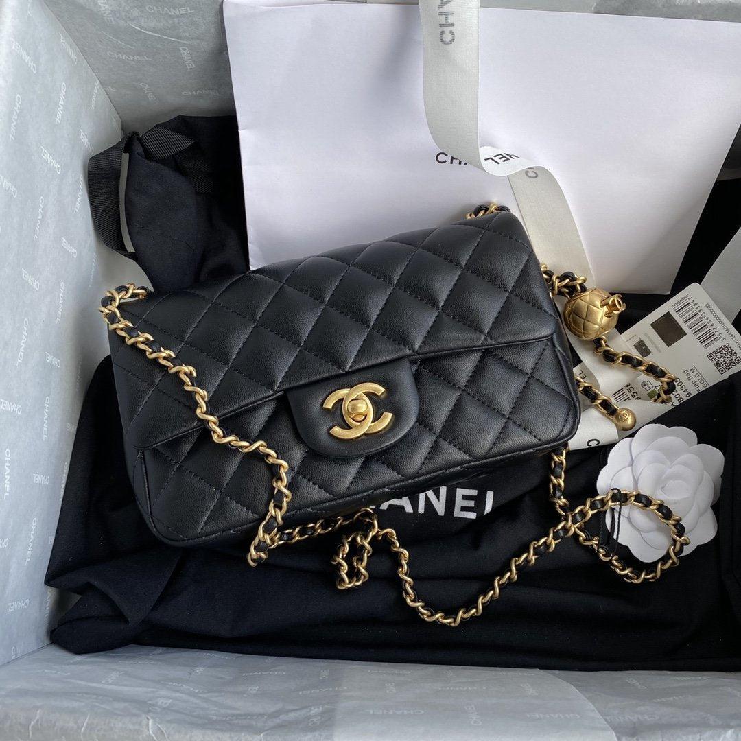 Chanel Pearl Crush Mini Flap Bag - Black