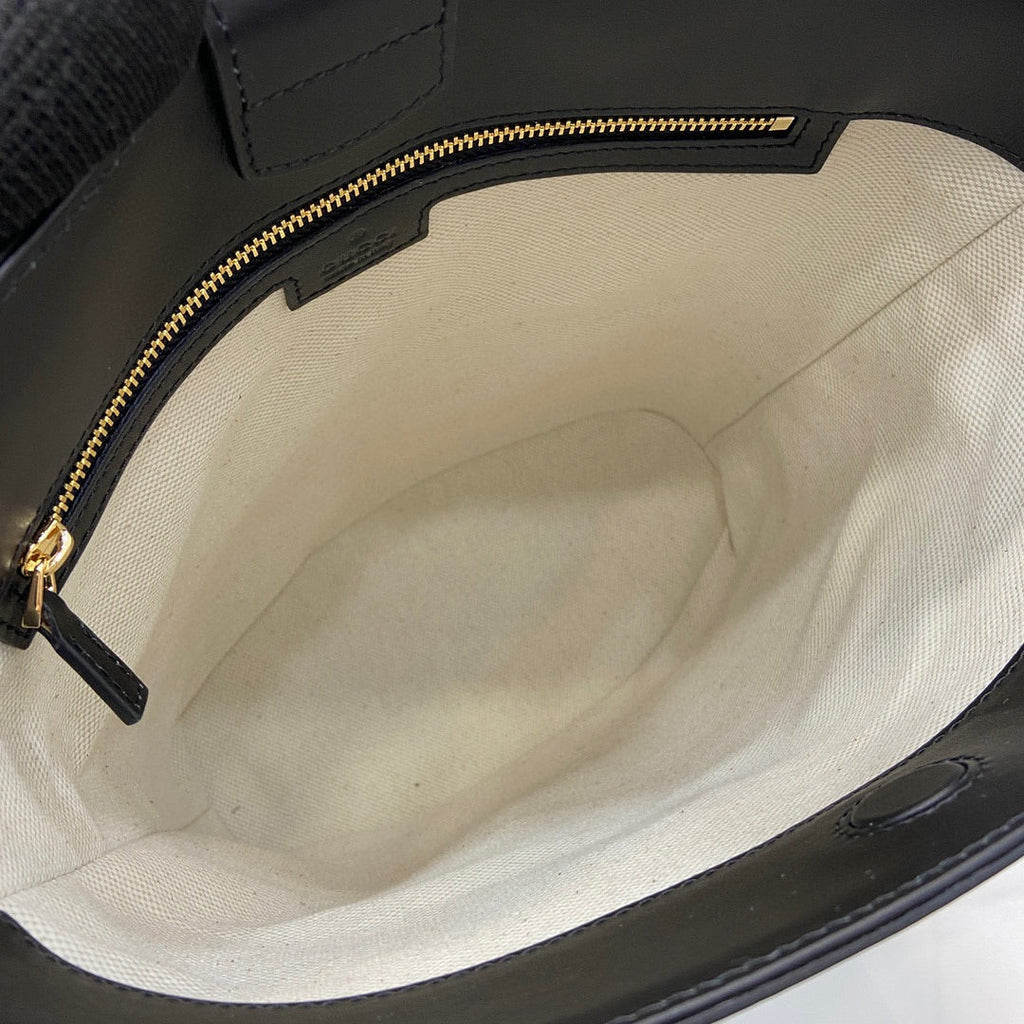 Gucci Small Horsebit Embellished Leather Bucket Bag - Black