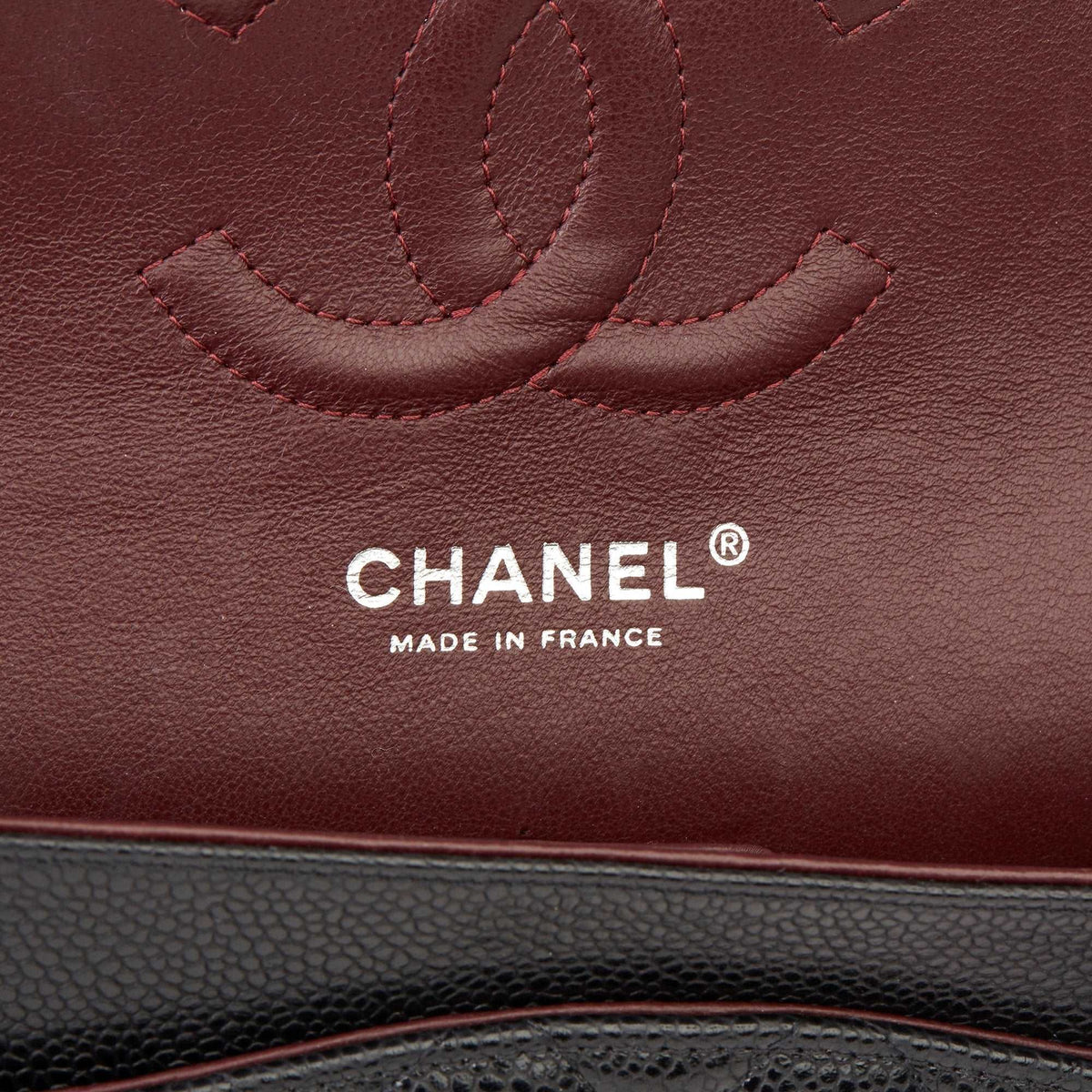 Chanel Classic Flap Bag with Silver Hardware - Black