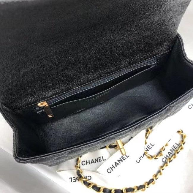 Chanel Mini Flap Bag with Top Handle Caviar