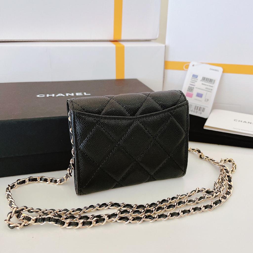 Chanel Mini Wallet On Chain Caviar Leather