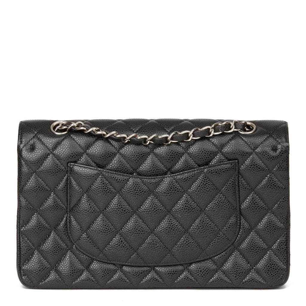 Chanel Classic Flap Bag with Silver Hardware - Black