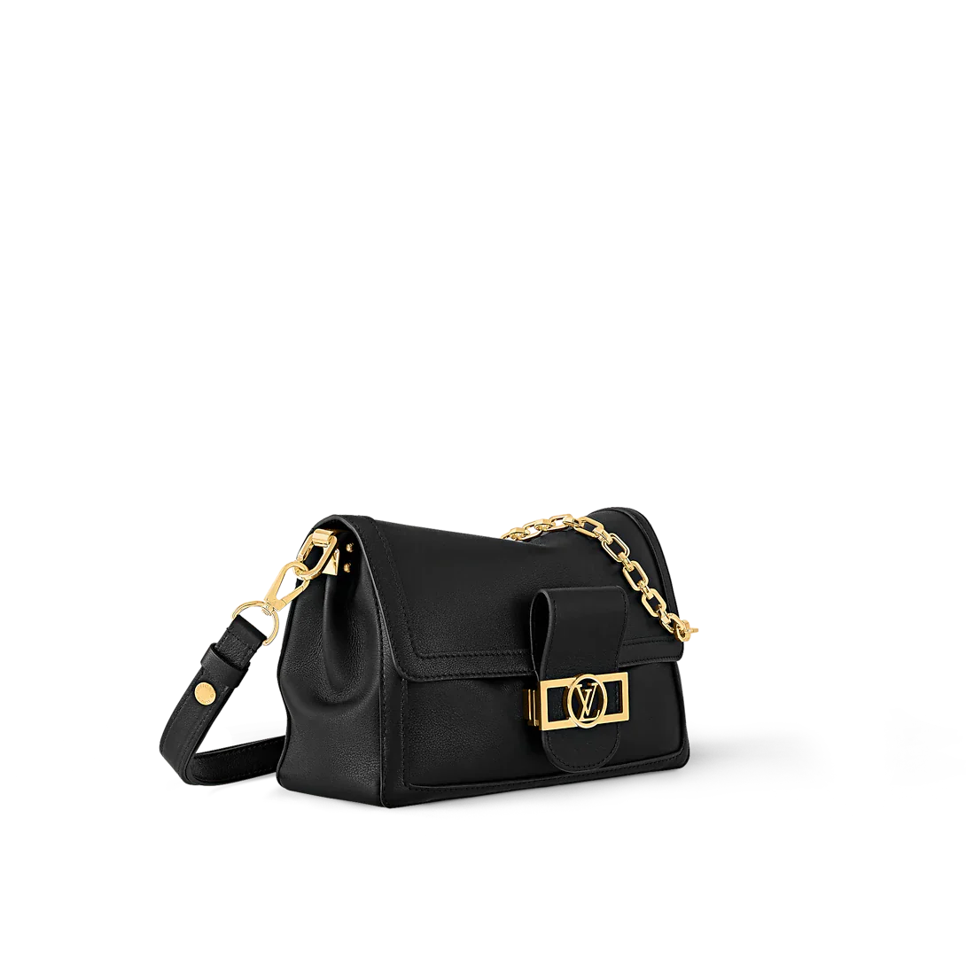 Louis Vuitton Dauphine Soft MM Black Handbag