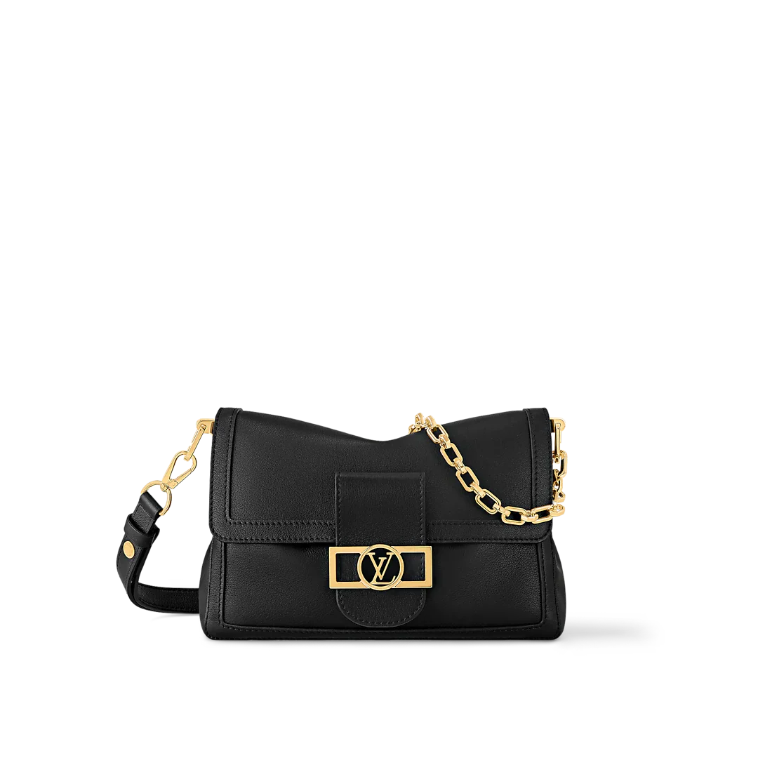 Louis Vuitton Dauphine Soft MM Black Handbag