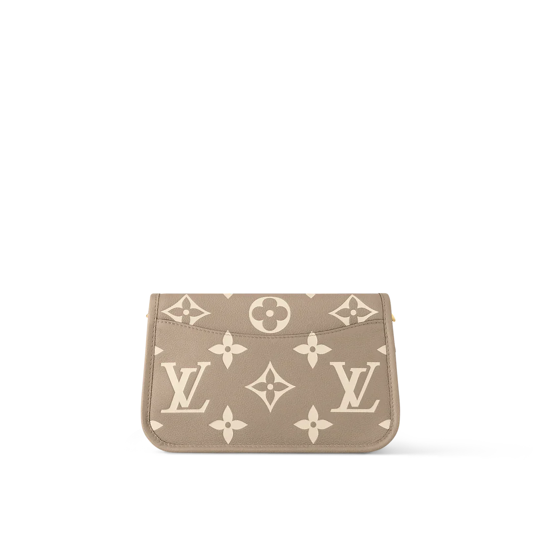 Louis Vuitton Diane Monogram Empreinte Tourterelle Beige Cream Satchel Bag