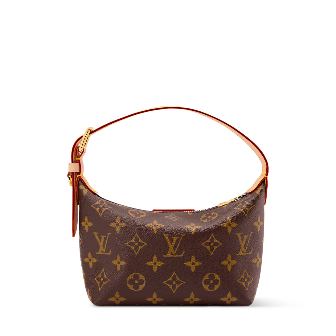 LV Classic Hills Monogram Canvas Handle Shoulder Bag with Simple Adjustable Strap