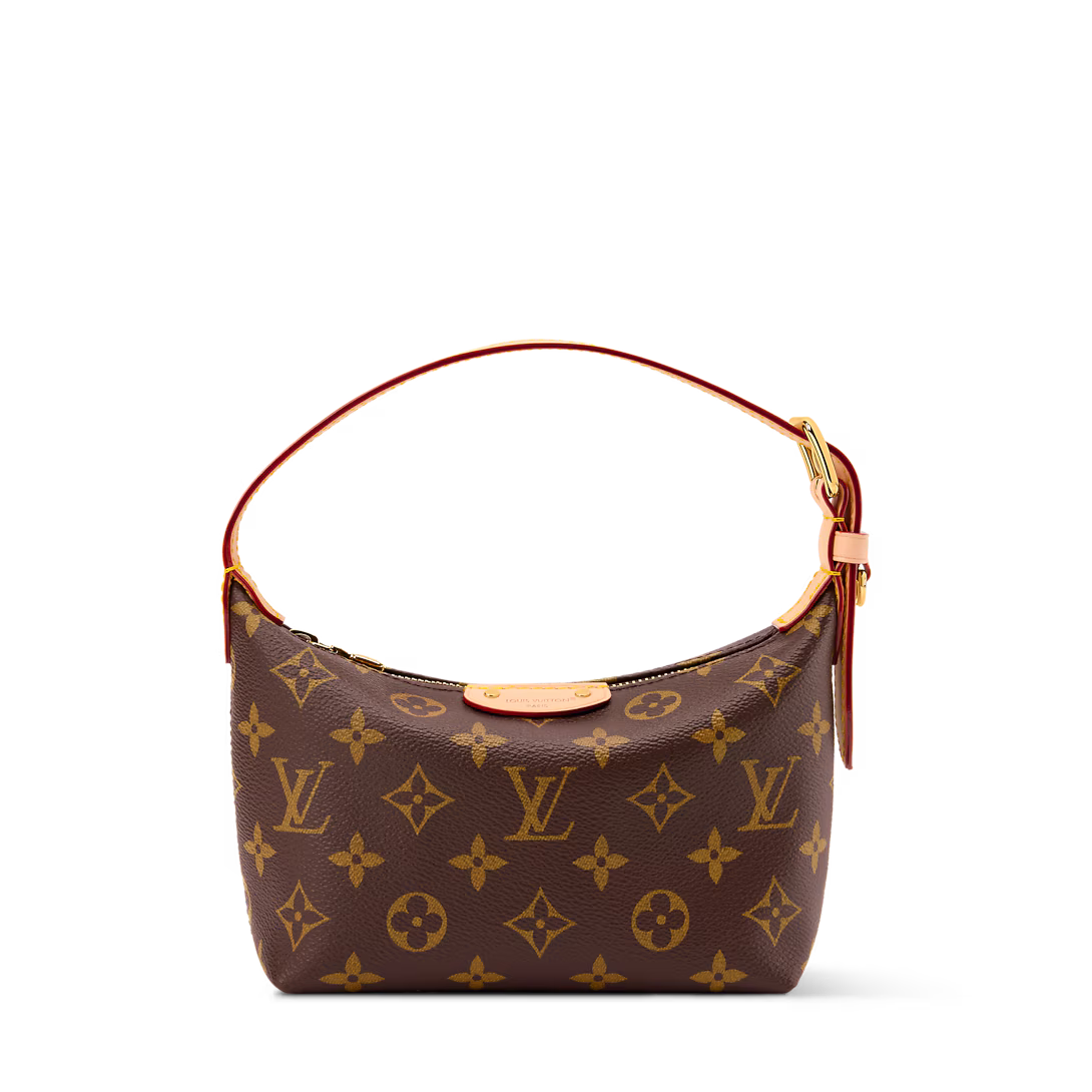 LV Classic Hills Monogram Canvas Handle Shoulder Bag with Simple Adjustable Strap
