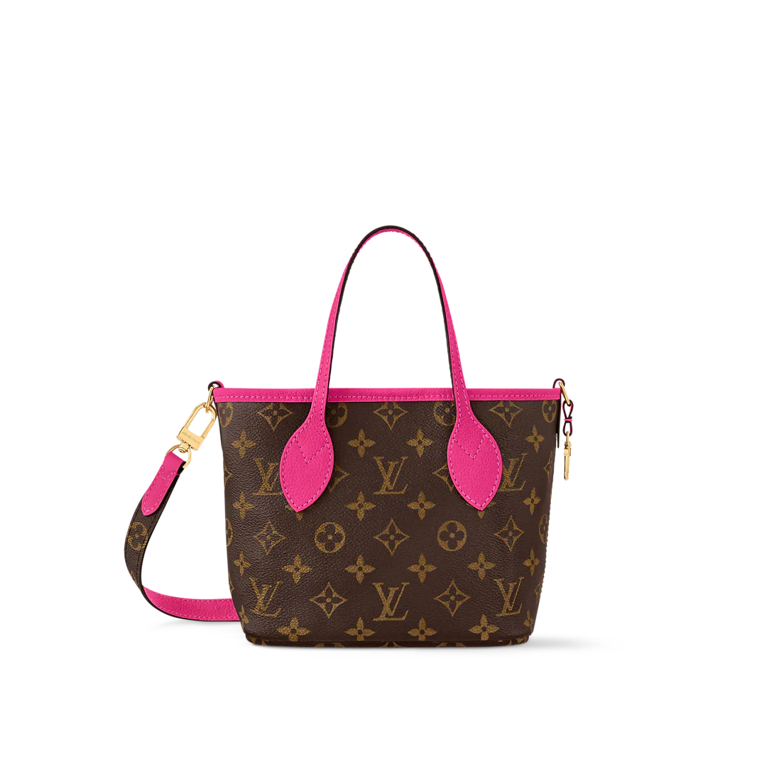 Louis Vuitton Neverfull Bandoulière Inside Out BB Tote Bag - Rose Pondichery / Monogram