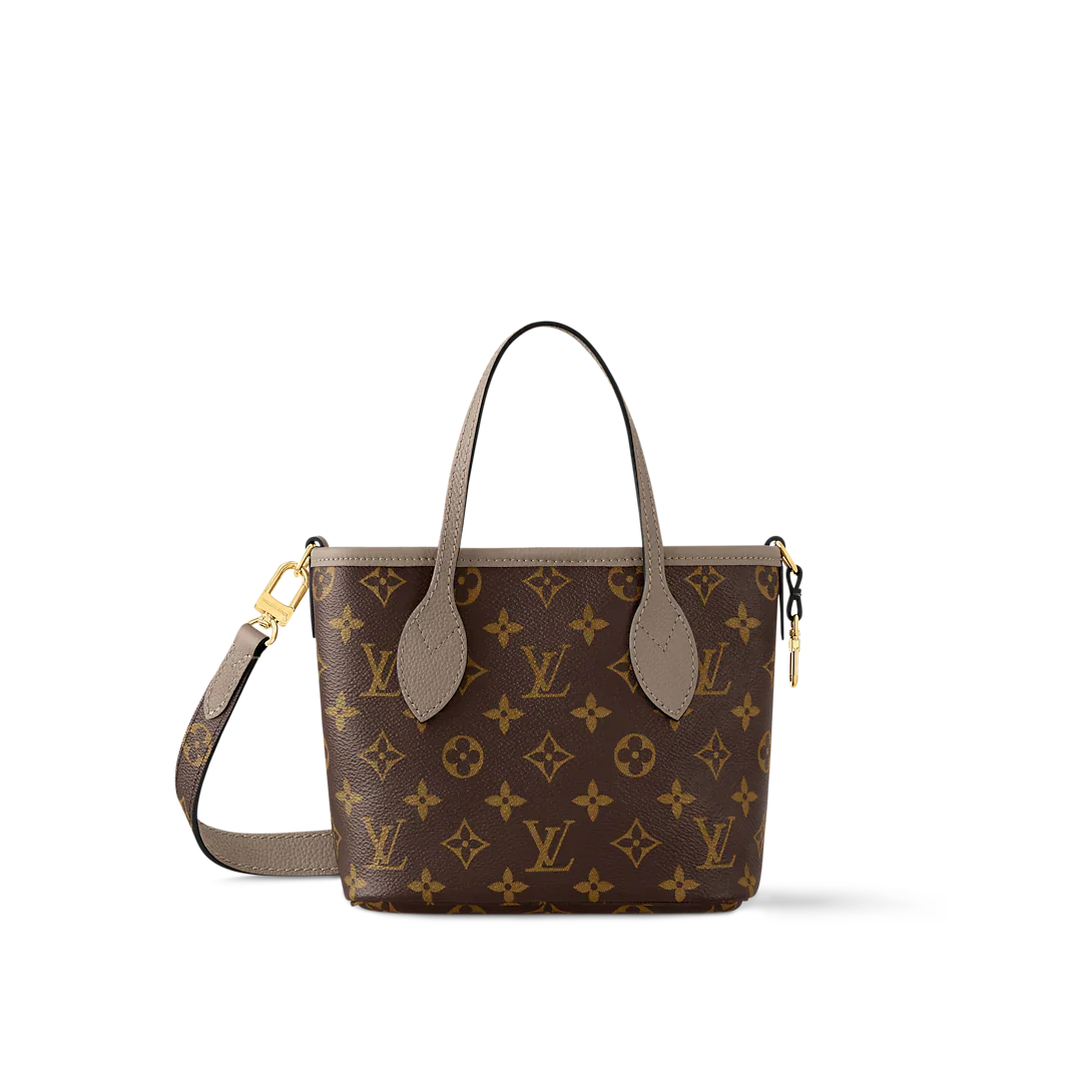 Neverfull Bandoulière Inside Out BB Tote Bag - Dark Fango / Monogram