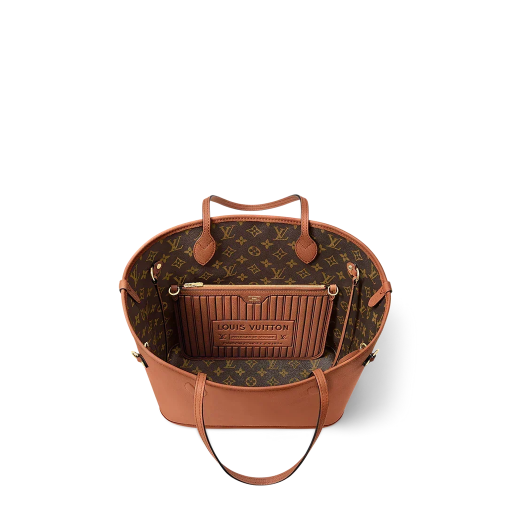 Neverfull Inside Out MM Cognac Tote Bag