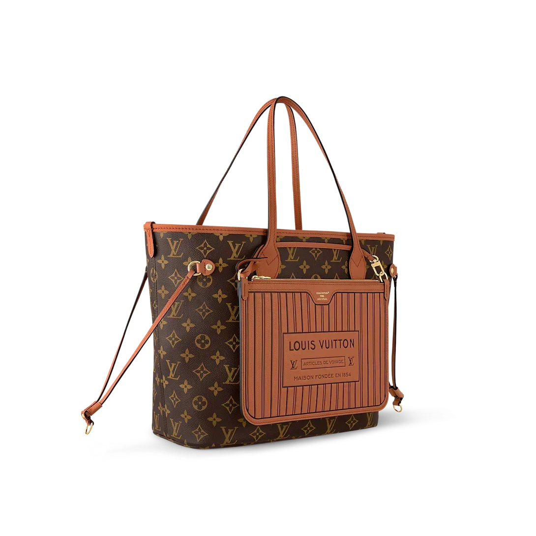 Neverfull Inside Out MM Cognac Tote Bag