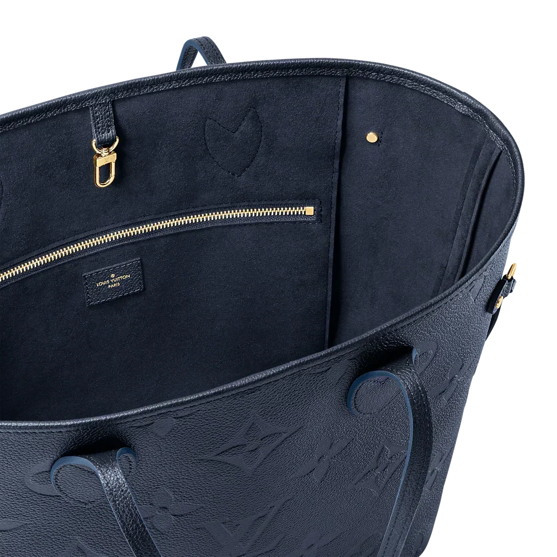 Louis Vuitton Neverfull MM Navy Blue Tote Bag