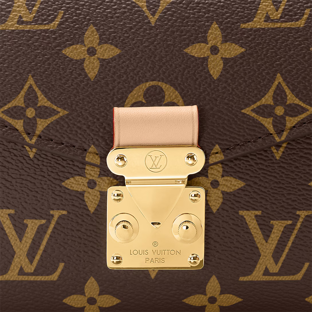LV Pochette Métis East West Monogram Canvas Handle Crossbody Bag with Chain Strap and Leather Trim