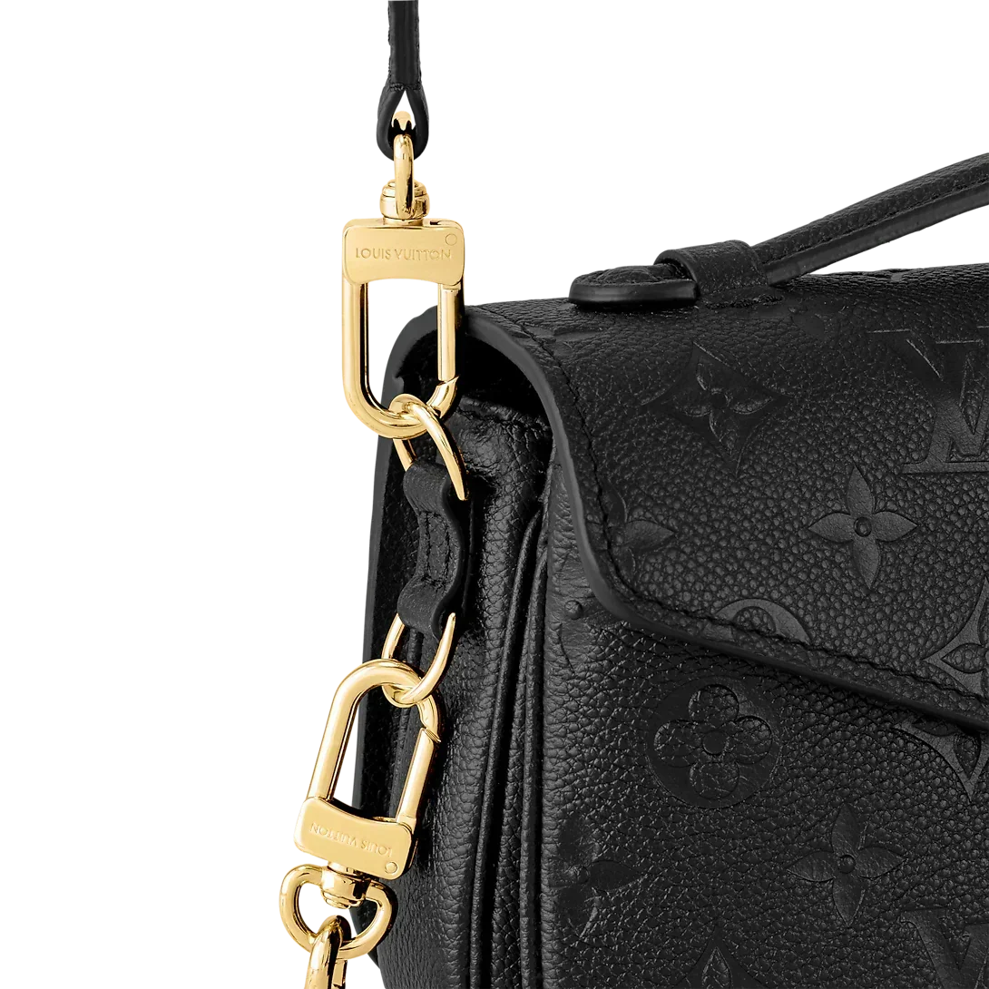 LV Pochette Métis East West Monogram Canvas Handle Crossbody Bag with Chain Strap and Leather Trim