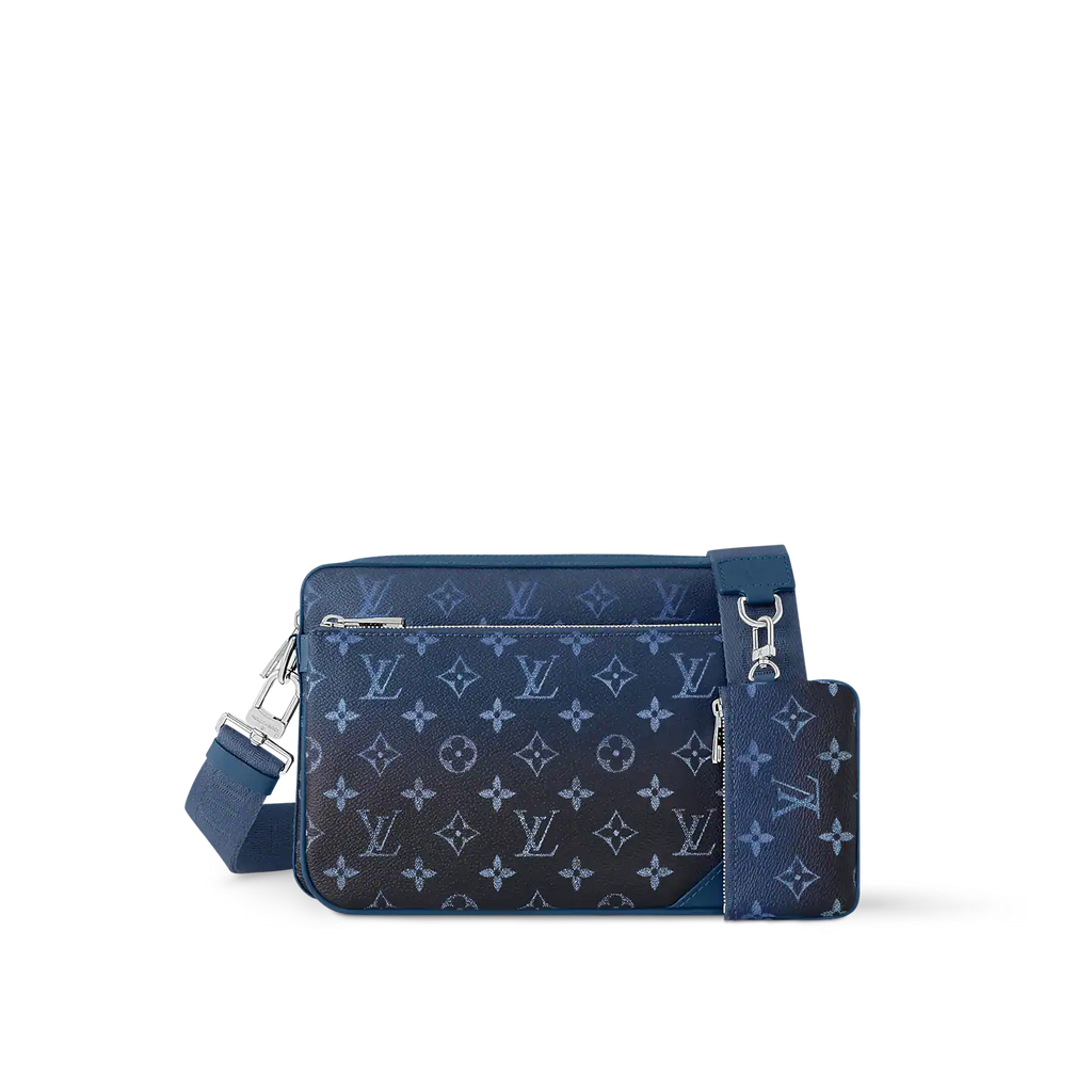 Trio Messenger Bag - Navy Blue
