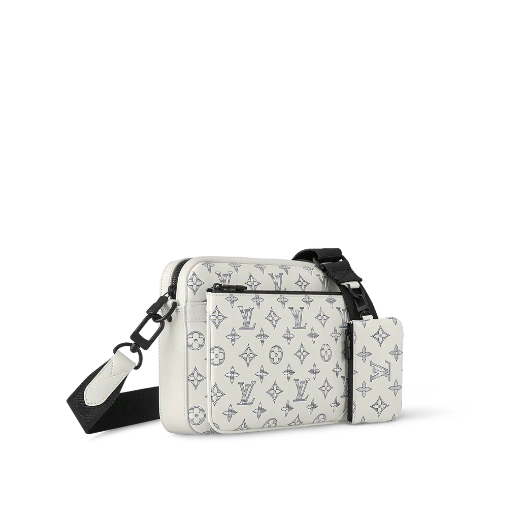 Louis Vuitton Trio Messenger Bag - White & Navy Blue