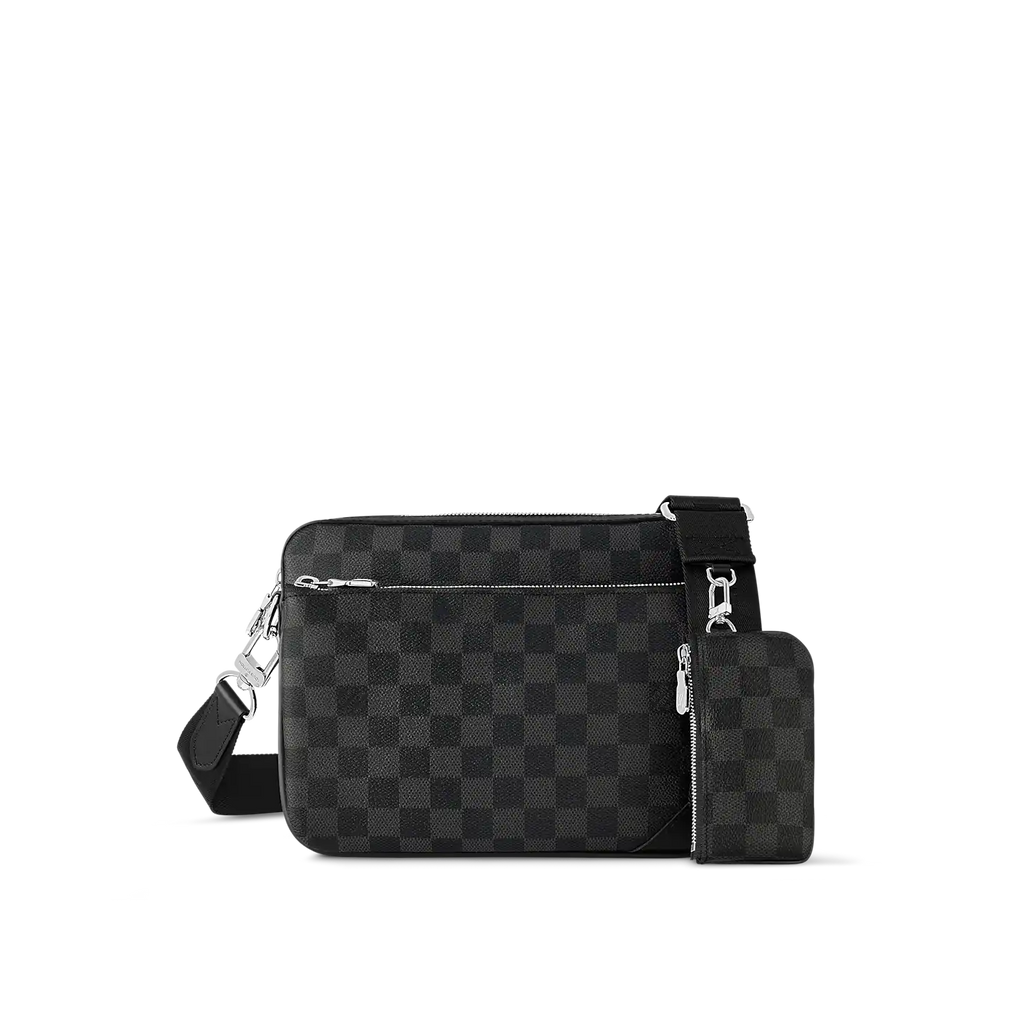 Trio Messenger Bag - Damier Graphite